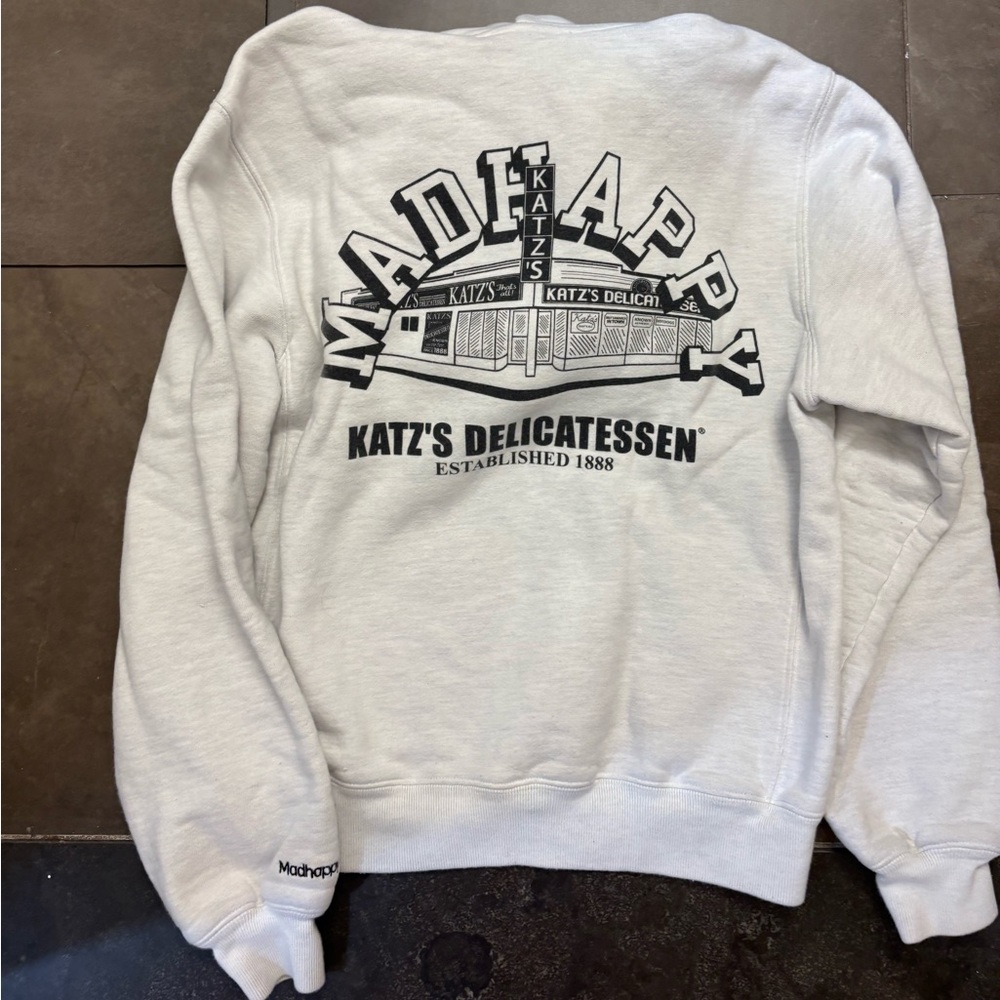 Madhappy Katz's Delicatessen White Crewneck Sweater